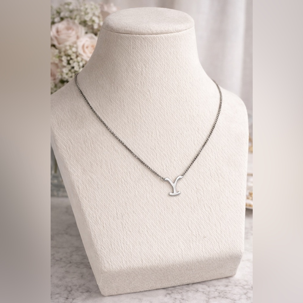 YELLOW ROSE YELLOWSTONE NWT Kendra Scott Silver Chain Y Necklace - Picture 2 of 5